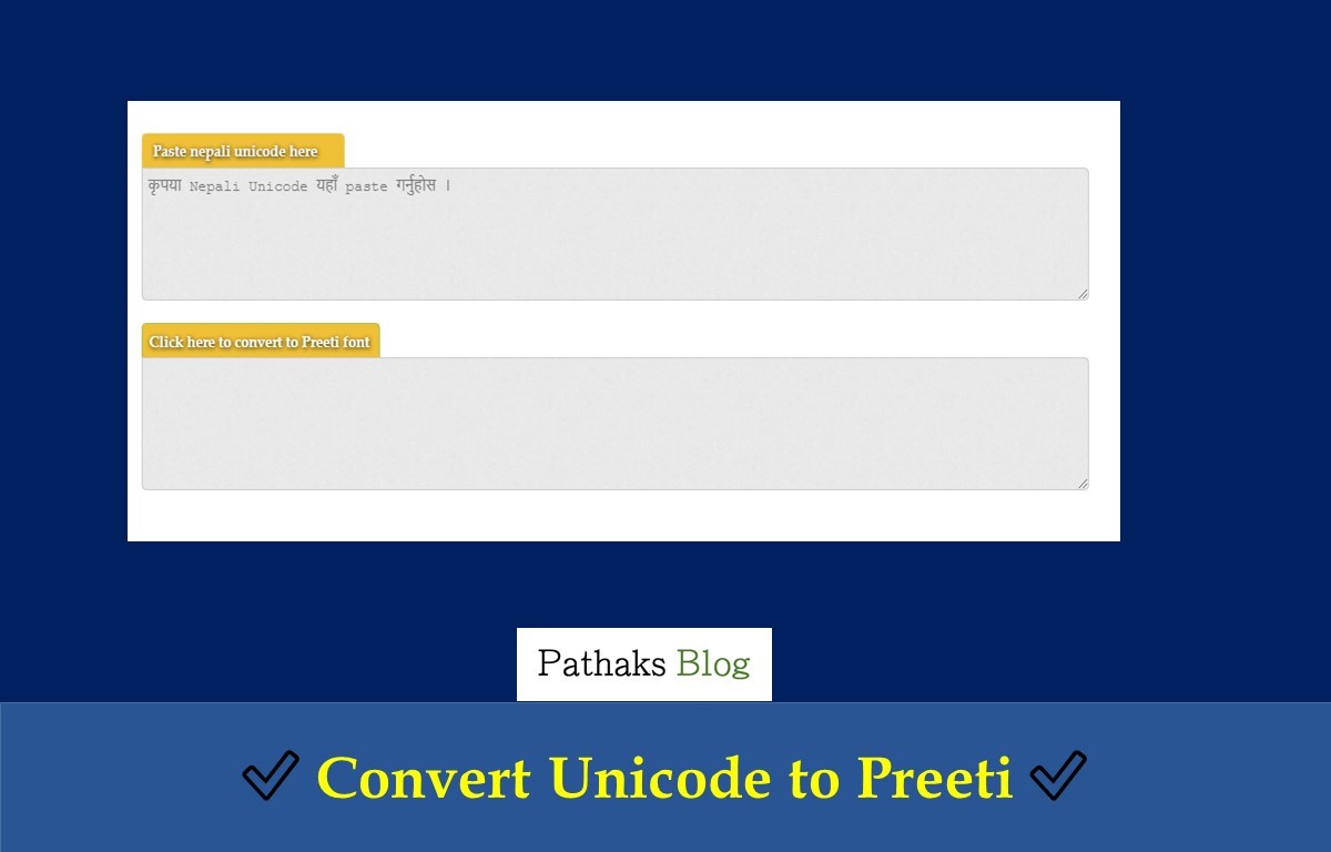 Convert Unicode to Preeti