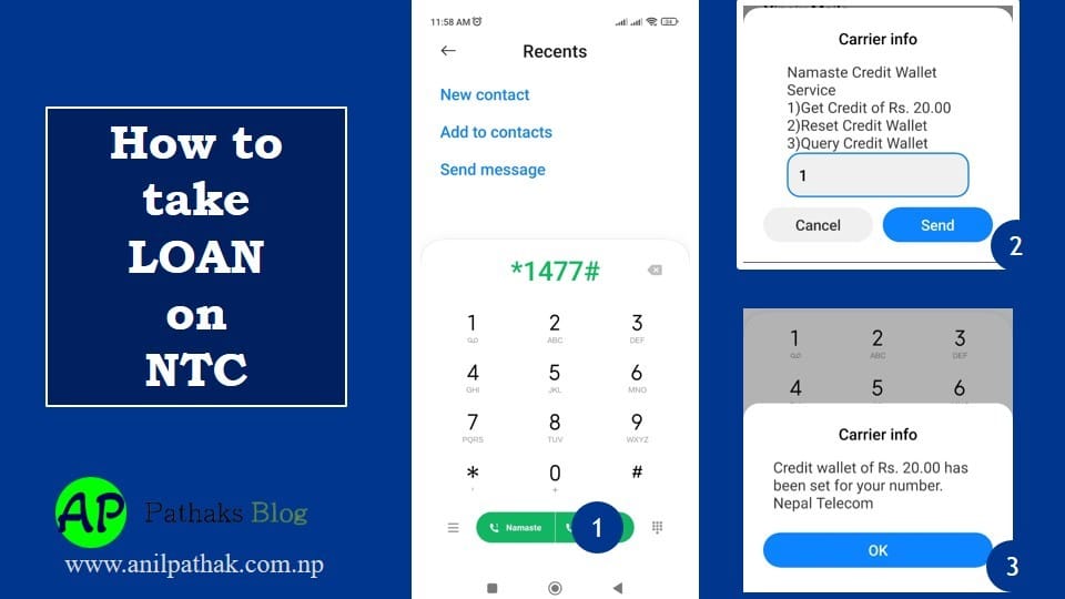 How to take loan on NTC