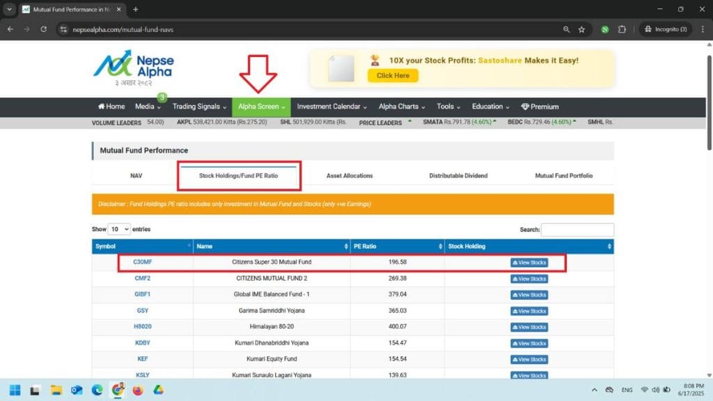 How to find stocks holding by Mutual Fund? 1 How to find stocks holding by Mutual Fund