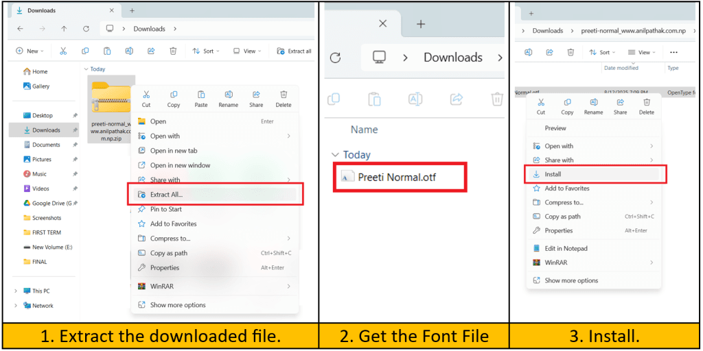 easy guide on How to add Preeti font in MS word