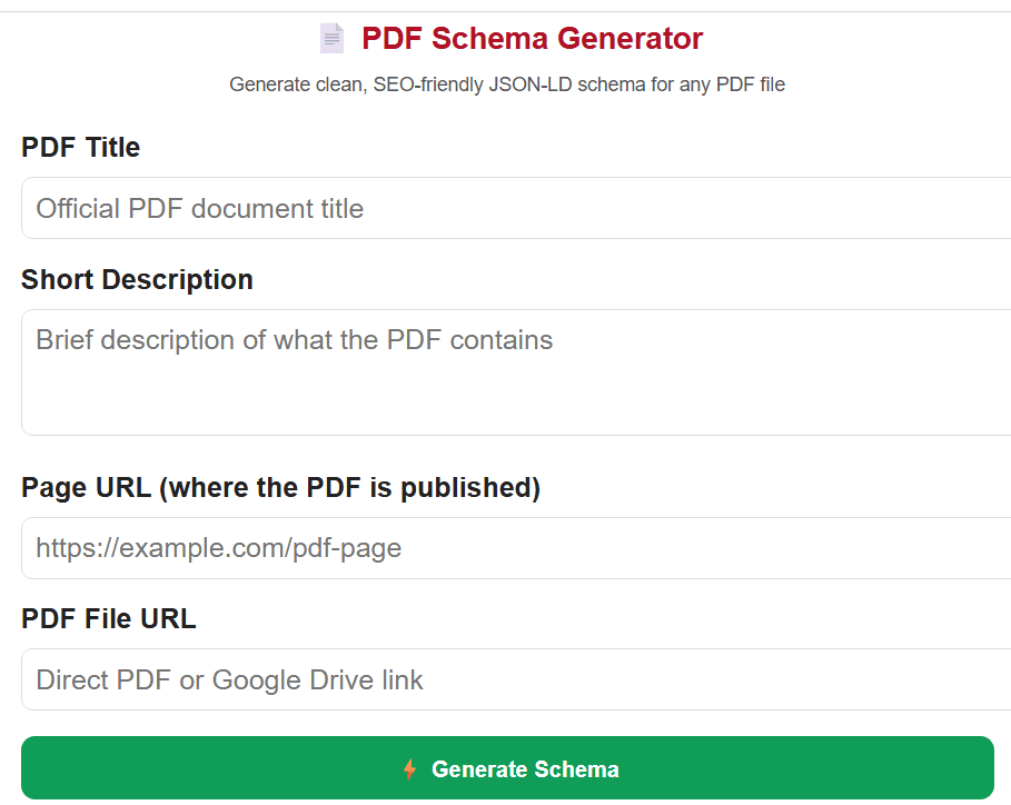PDF Schema Generator 2 PDF Schema Generator